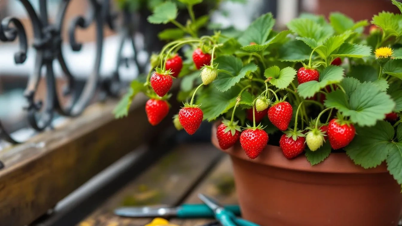 Entdecke den unfehlbaren Trick, um saftige Erdbeeren auf deinem Balkon zu züchten